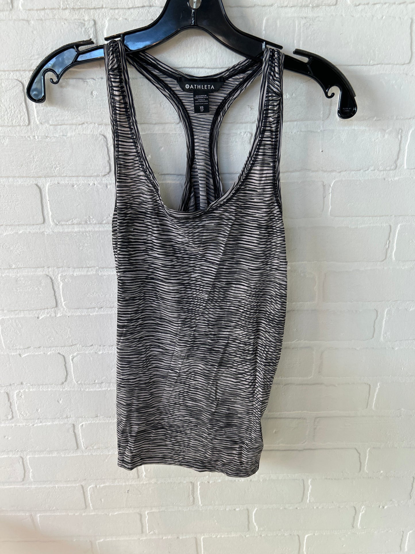 Athletic Tank Top By Athleta In Black & Grey, Size: Xs