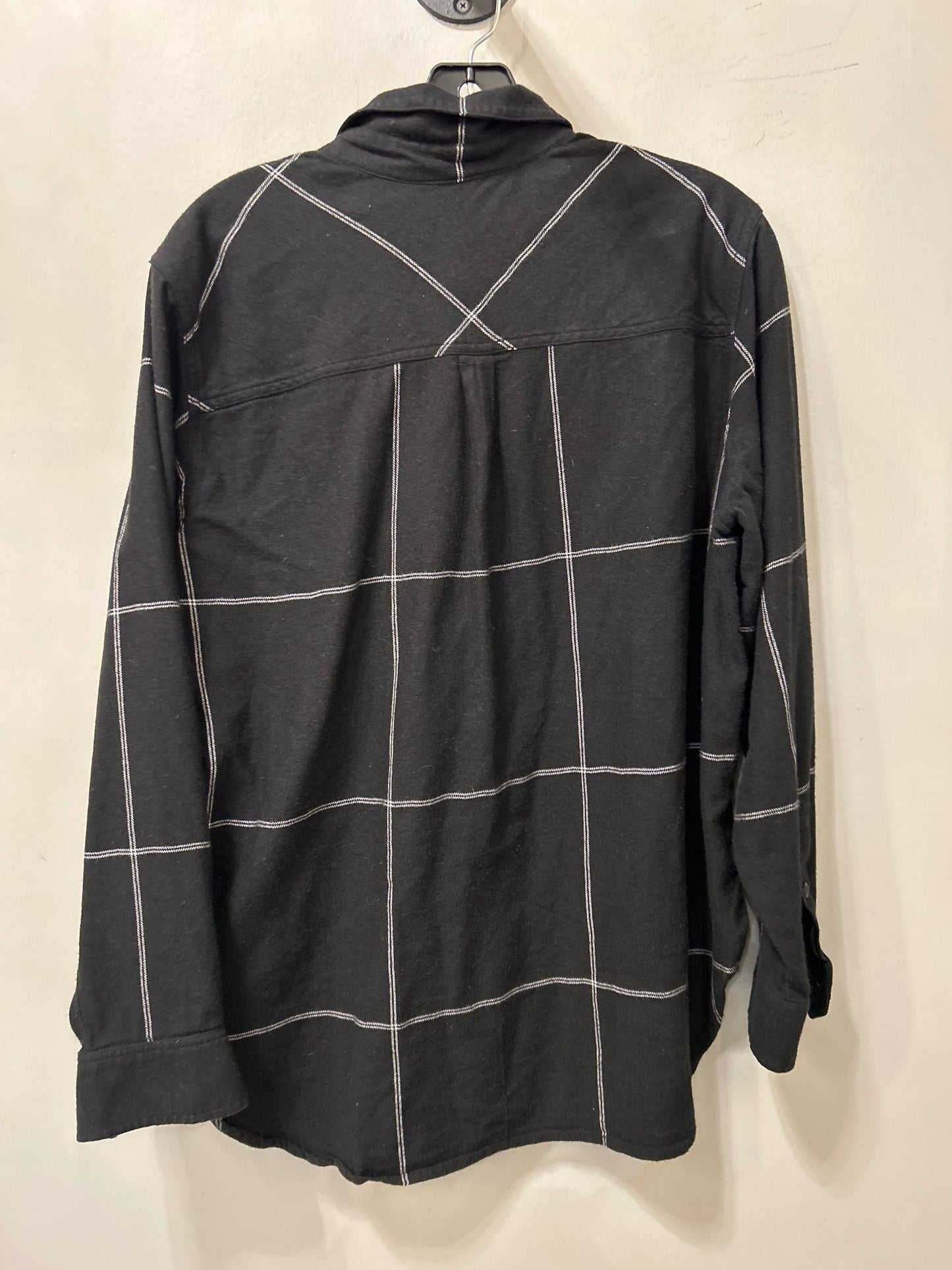 Top Long Sleeve By Athleta In Black & White, Size: L