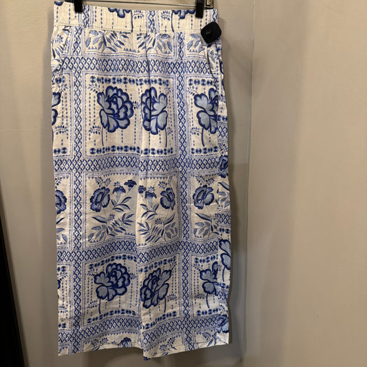 Pants Designer By Halston In Blue & White, Size: 8