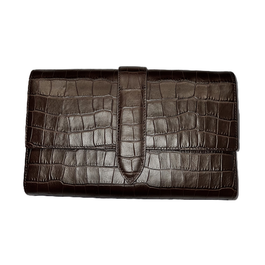 Clutch Leather By Martha Stewart, Size: Medium