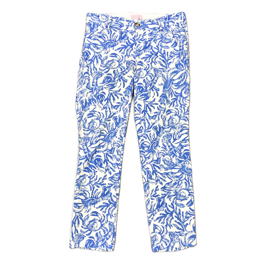 Blue White Pants Designer By Lilly Pulitzer, Size: 2