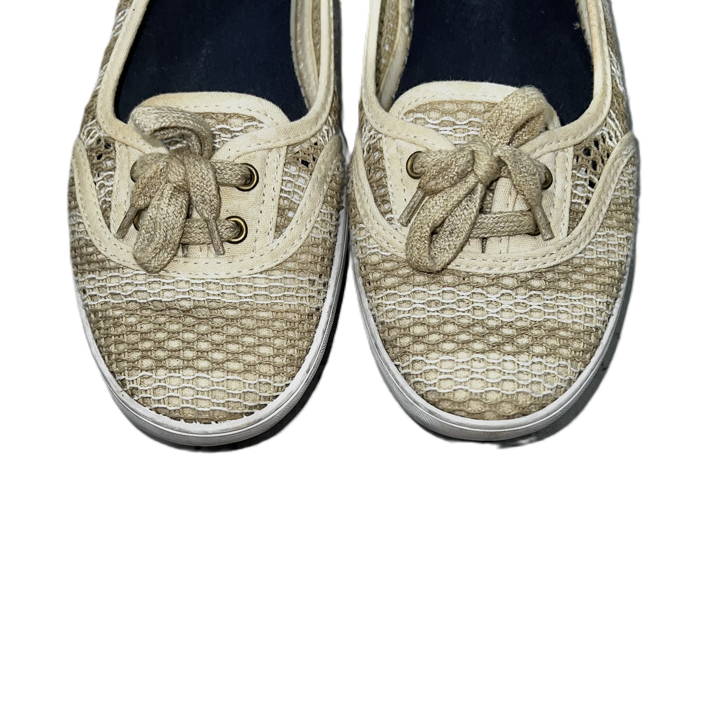 Tan & White Shoes Flats By Keds, Size: 8.5