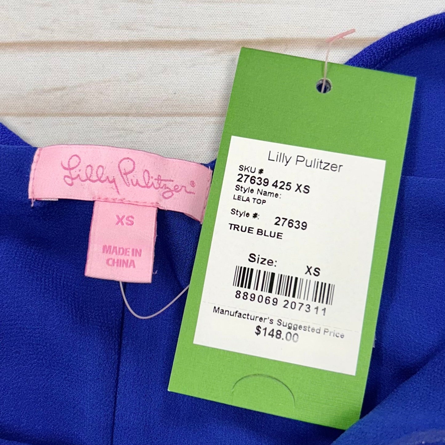 Royal Blue Top Sleeveless Designer By Lilly Pulitzer, Size: Xs