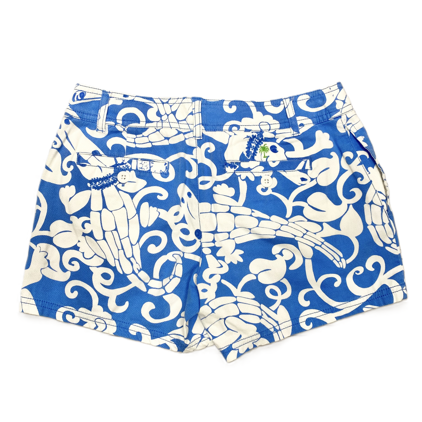 Blue White Shorts Designer By Lilly Pulitzer, Size: 0