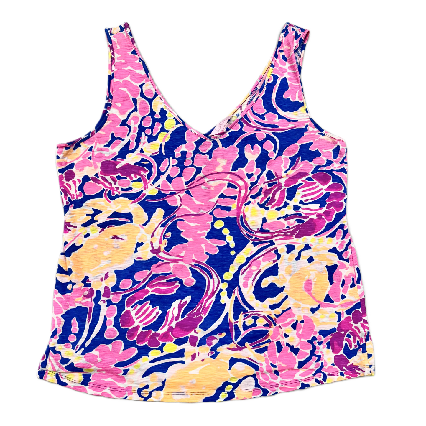 Blue & Pink Tank Top Designer By Lilly Pulitzer, Size: L