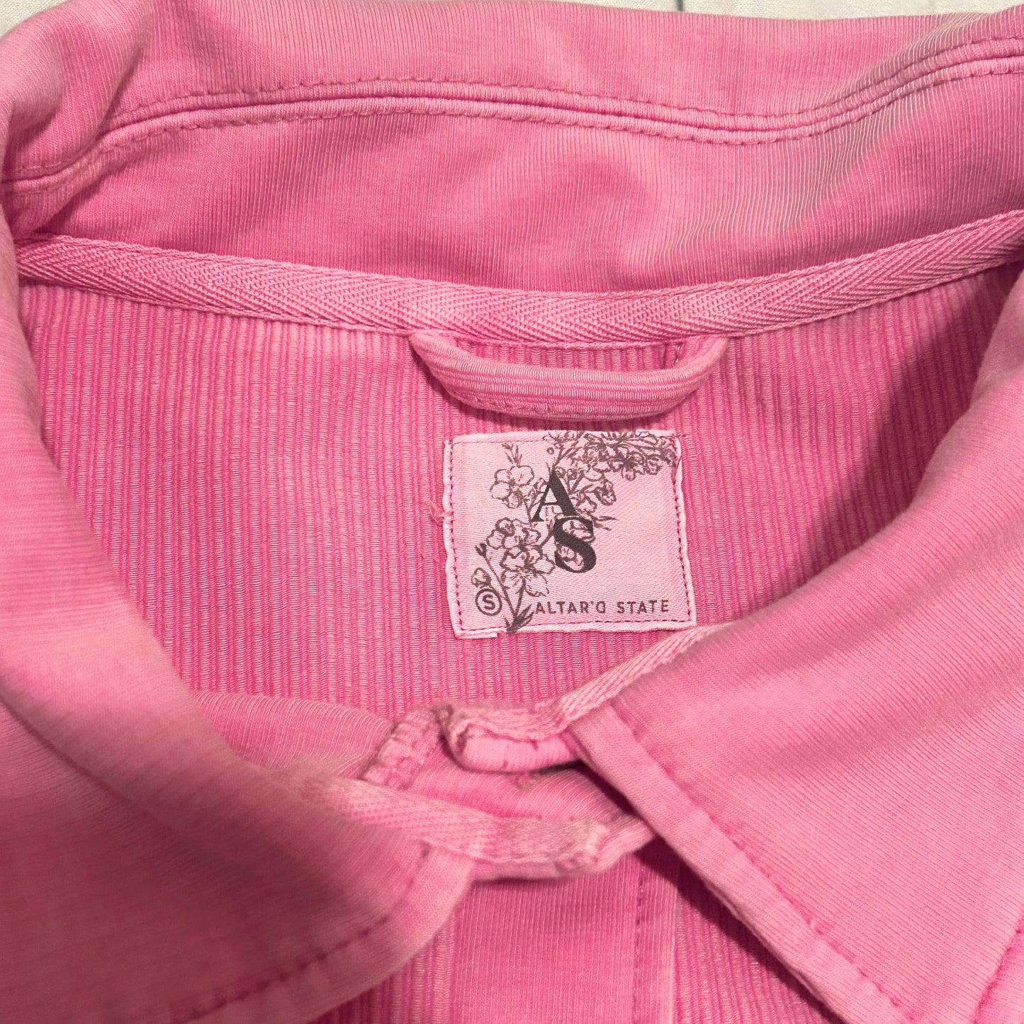 Jacket Shirt By Altard State In Pink, Size: S