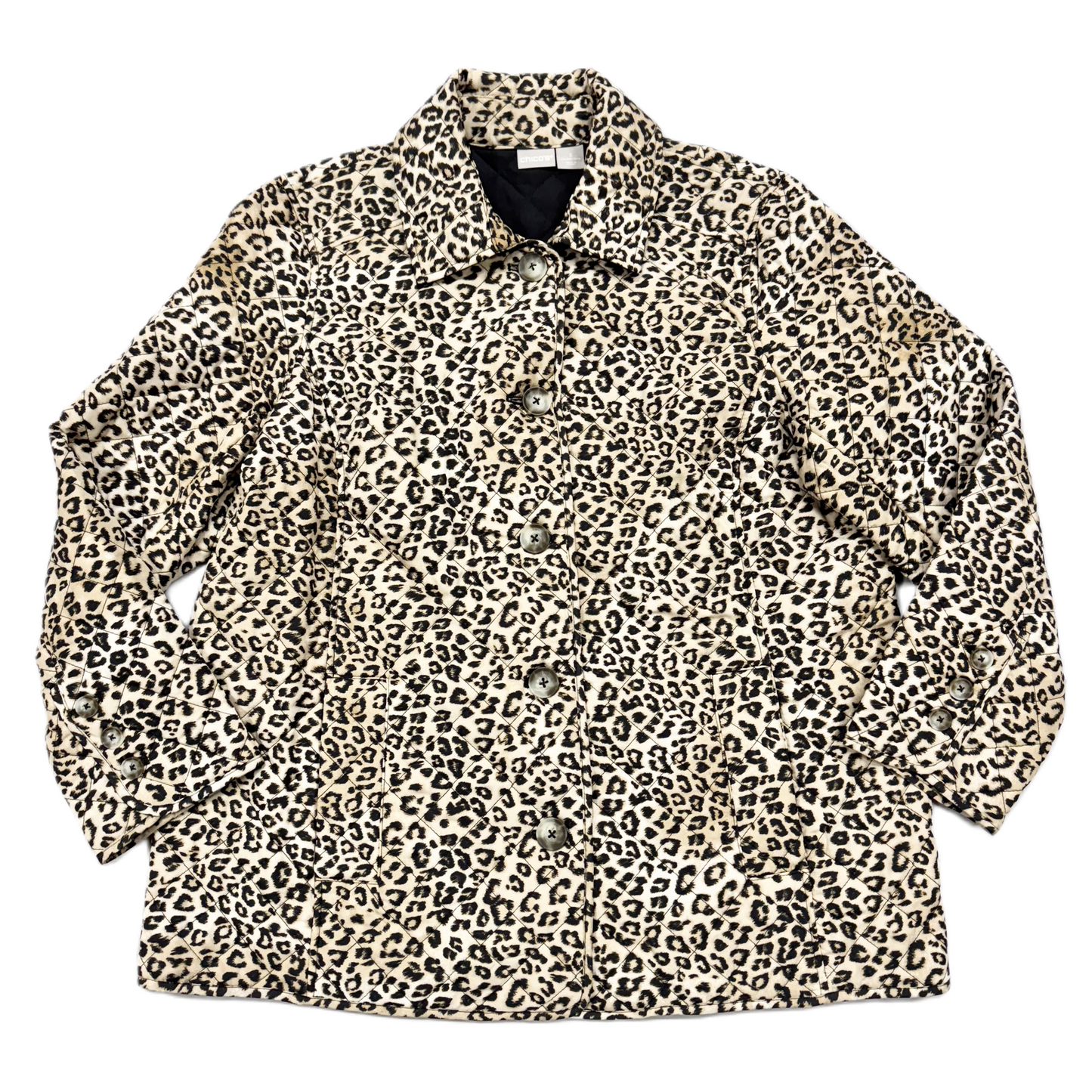 Jacket Puffer & Quilted By Chicos In Animal Print, Size: Xl