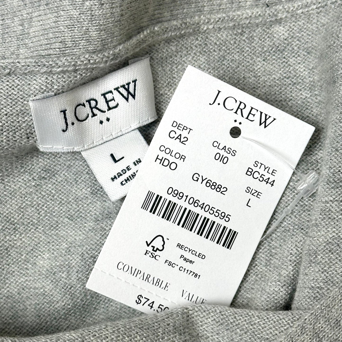 Sweater By J. Crew In Grey, Size: L