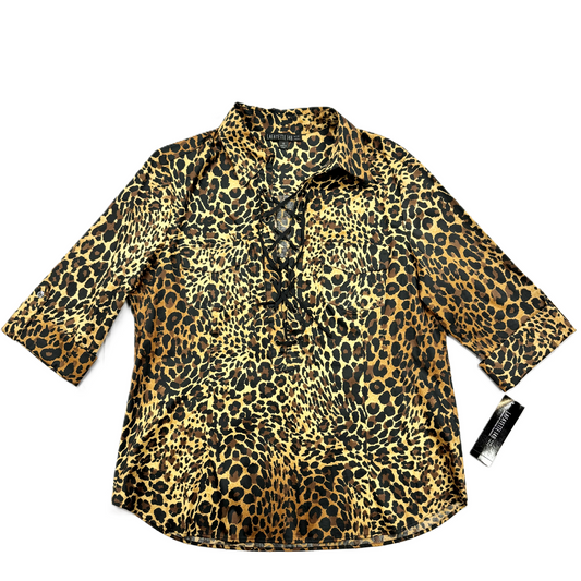 Blouse Designer By Lafayette 148 In Animal Print, Size: Xl