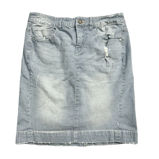 Skirt Mini & Short By Pilcro In Blue Denim, Size: 8