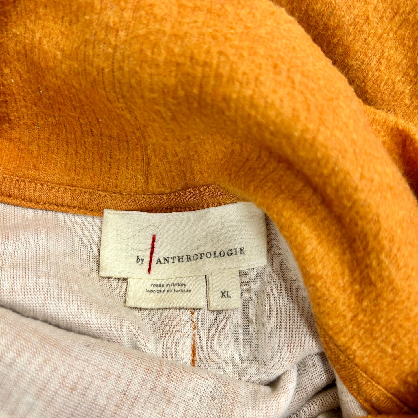 Top Long Sleeve By Anthropologie In Orange, Size: Xl