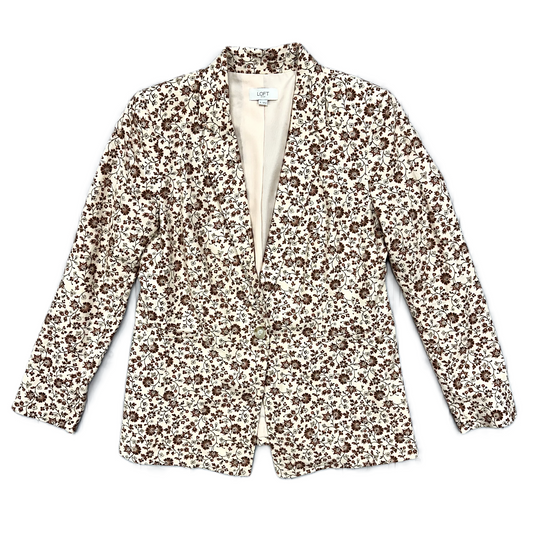 Blazer By Loft In Floral Print, Size: M