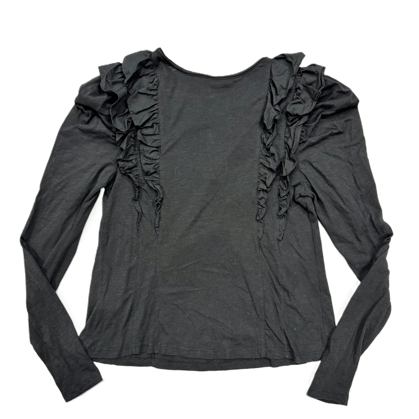 Top Long Sleeve By Anthropologie In Black, Size: S