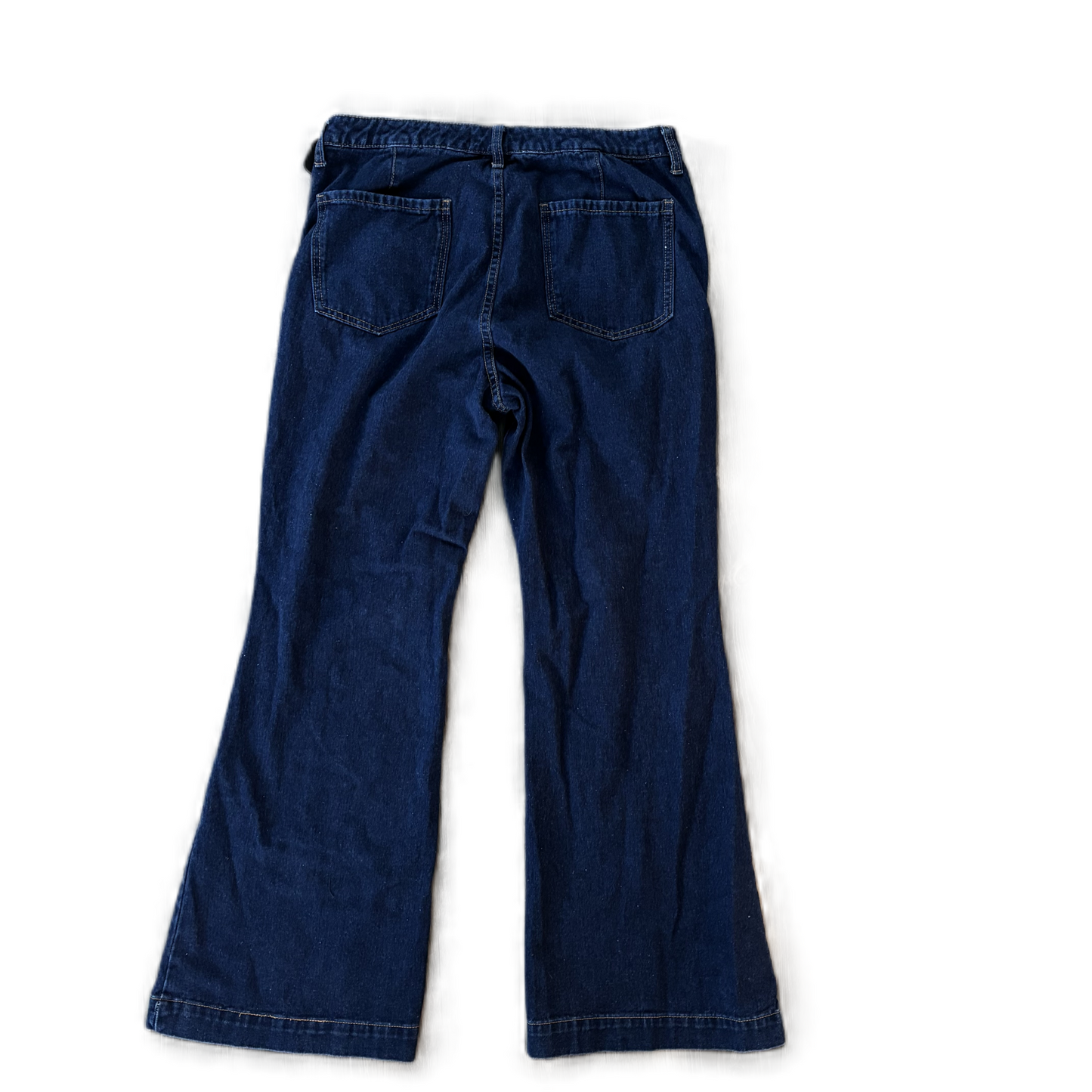 Jeans Flared By Sam Edelman In Blue Denim, Size: 14