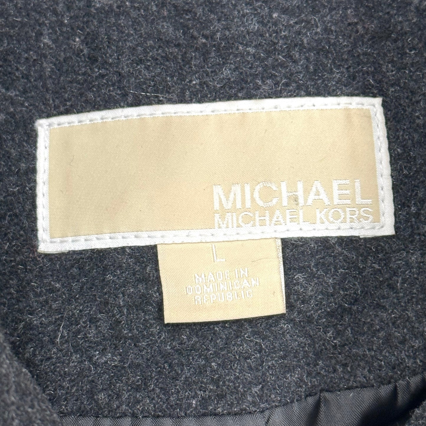 Coat Wool By Michael By Michael Kors In Grey, Size: L