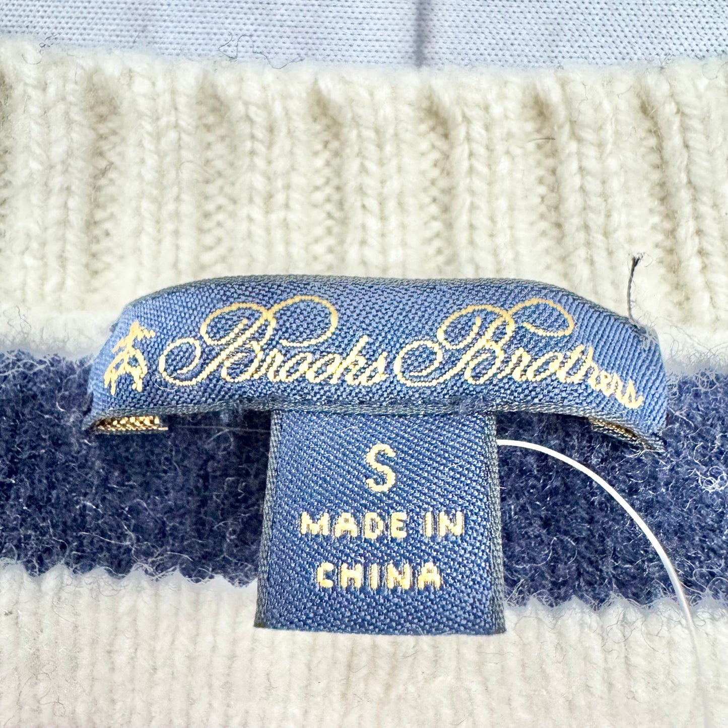 Sweater By Brooks Brothers In Cream, Size: S