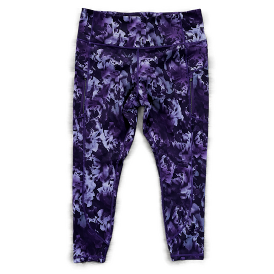 Athletic Leggings By Athleta In Floral Print, Size: 2x