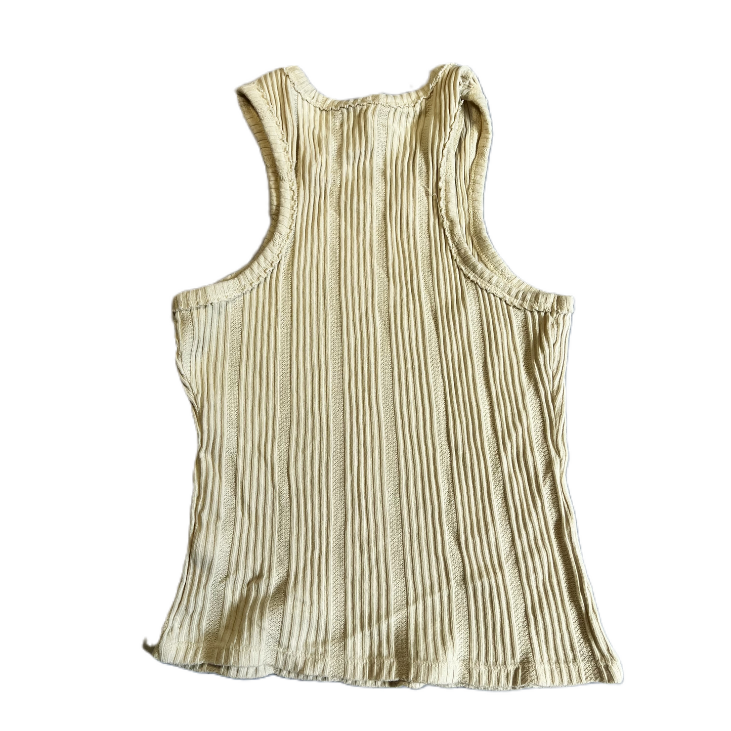 Cream Top Sleeveless By Anthropologie, Size: S