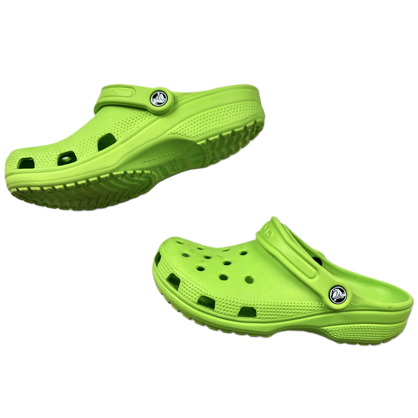 Green Shoes Flats By Crocs, Size: 7