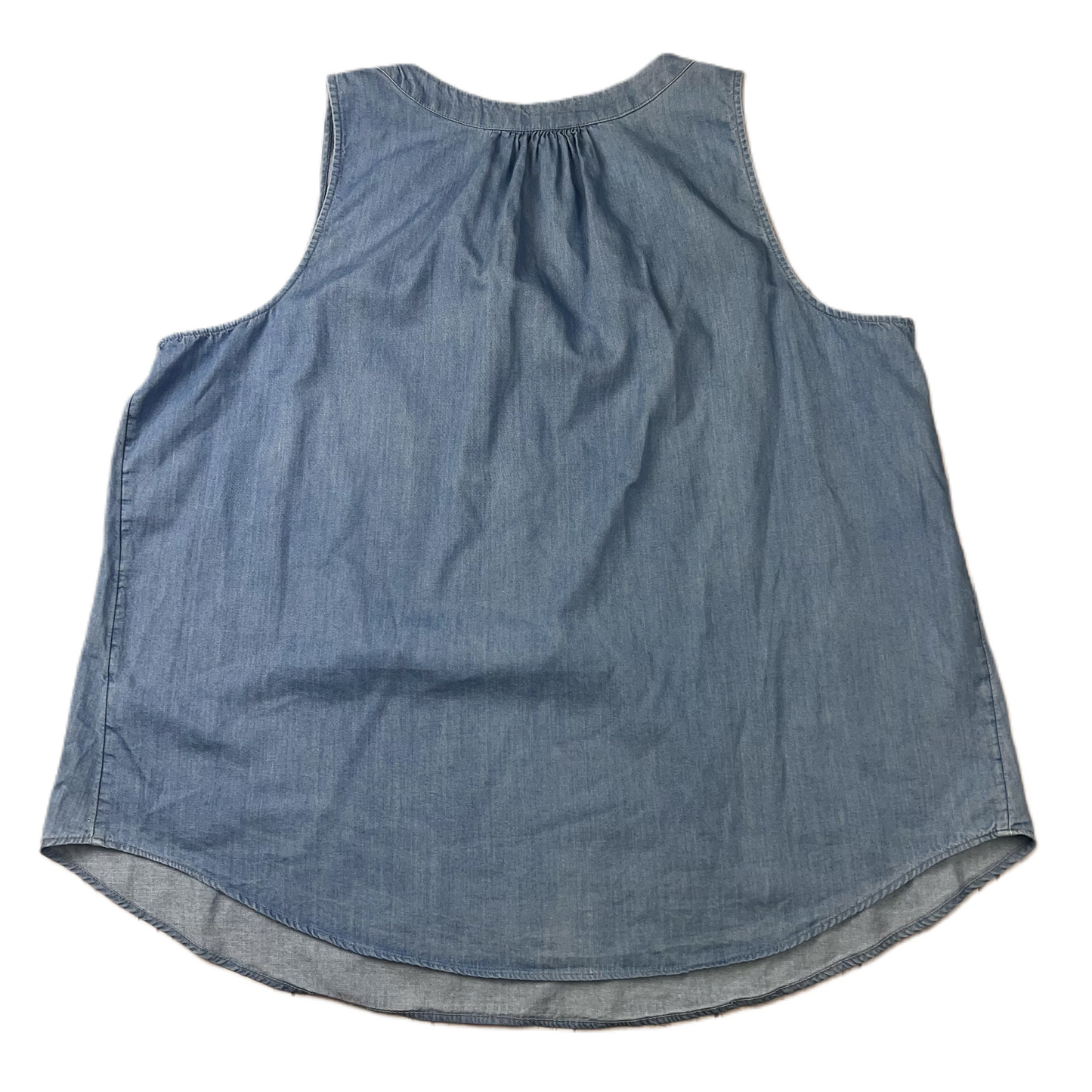 Blue Denim Top Sleeveless By Croft And Barrow, Size: 2x