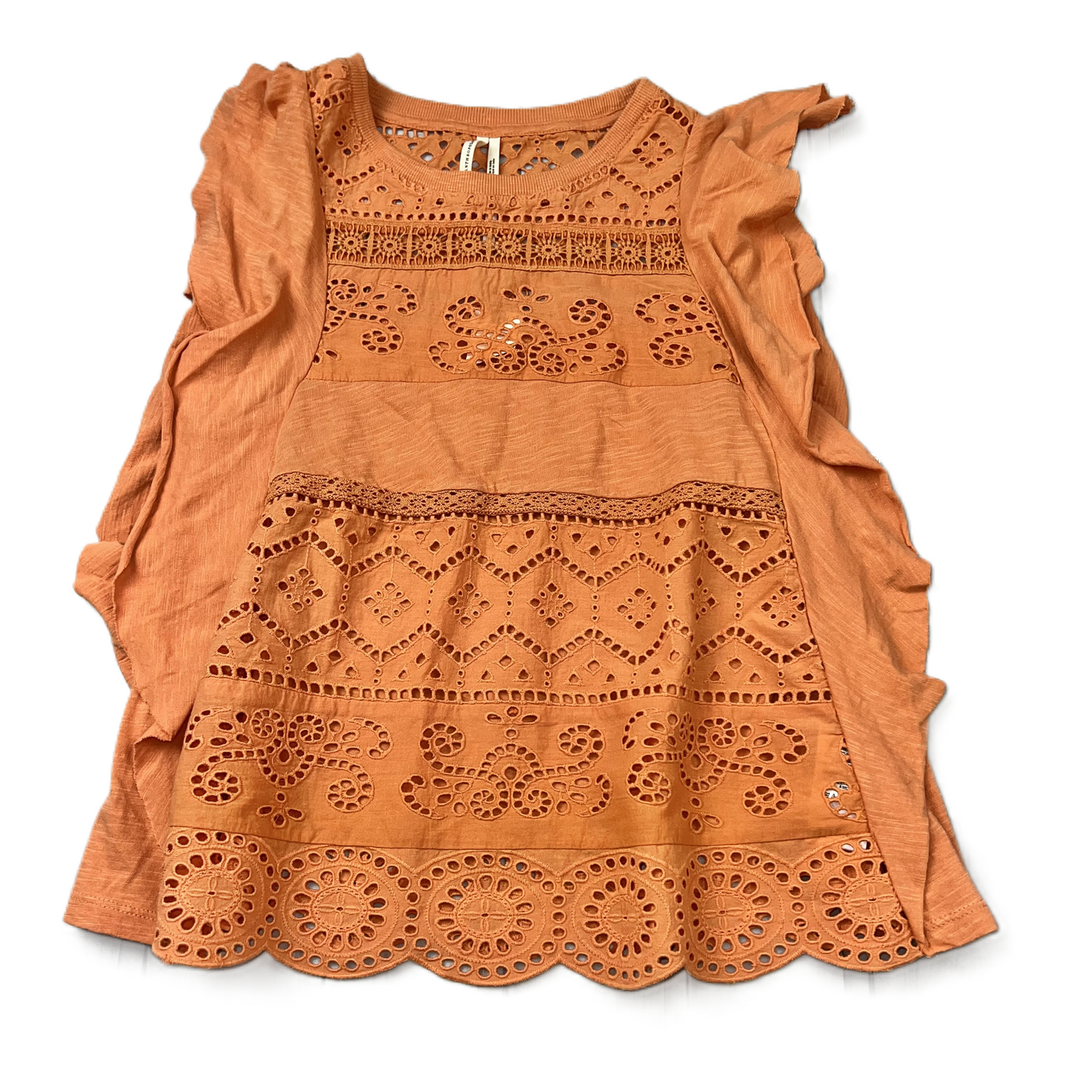 Orange Top Sleeveless By Anthropologie, Size: L