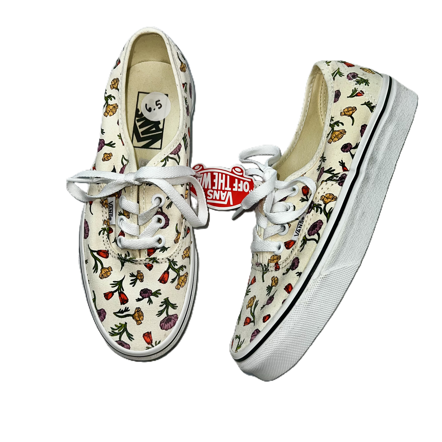 Shoes Sneakers By Vans In Floral Print, Size: 6.5