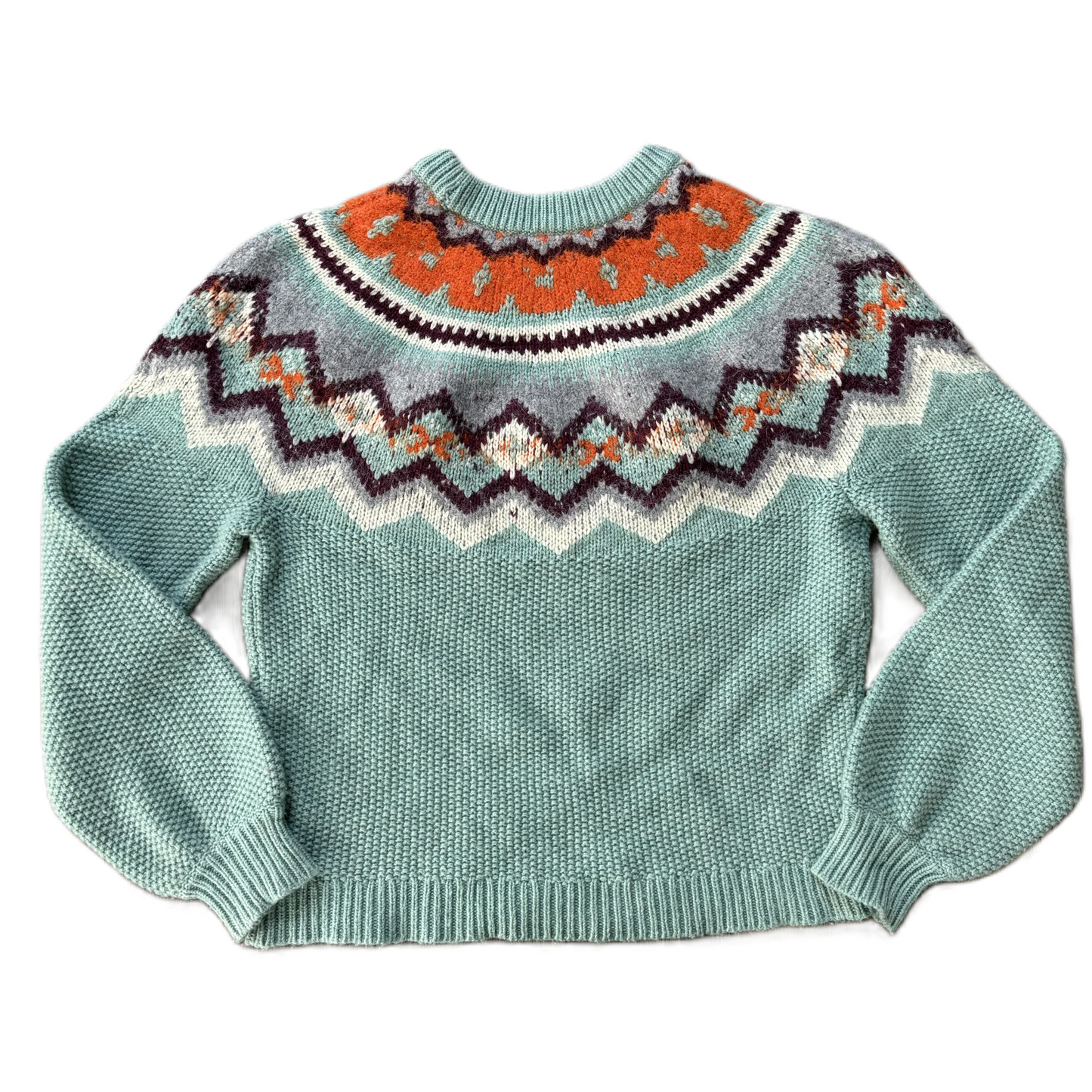 Sweater By J. Crew In Blue & Orange, Size: L