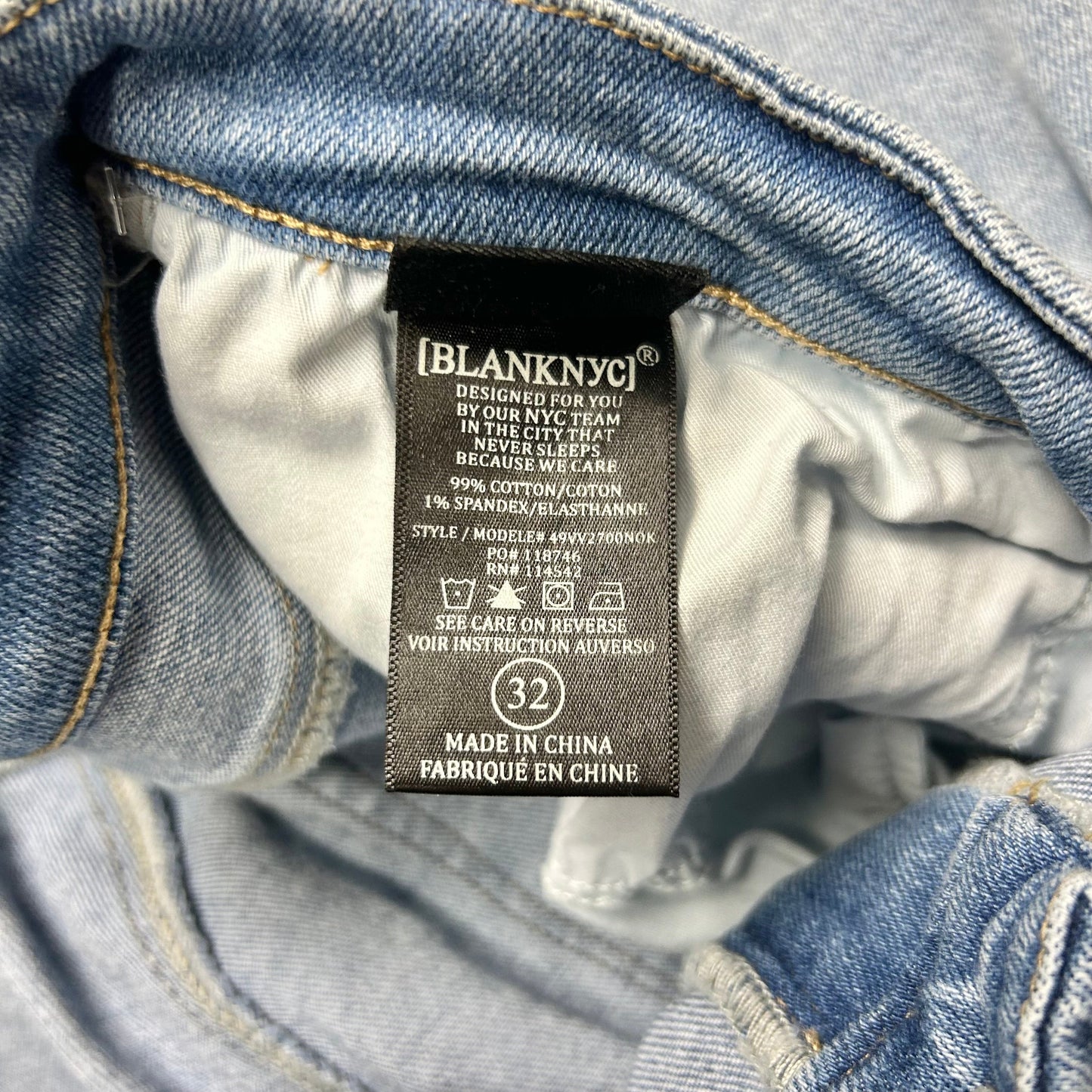 Jeans Straight By Blanknyc In Blue Denim, Size: 14