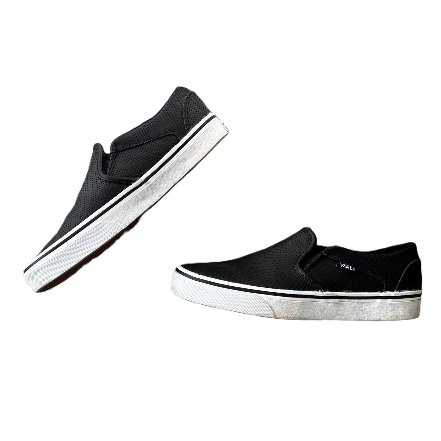 Shoes Sneakers By Vans In Black & White, Size: 8