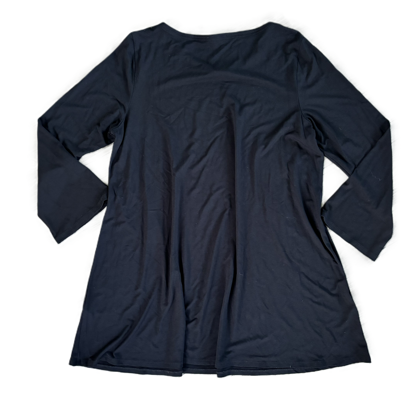 Top 3/4 Sleeve By Eileen Fisher In Black, Size: Xl