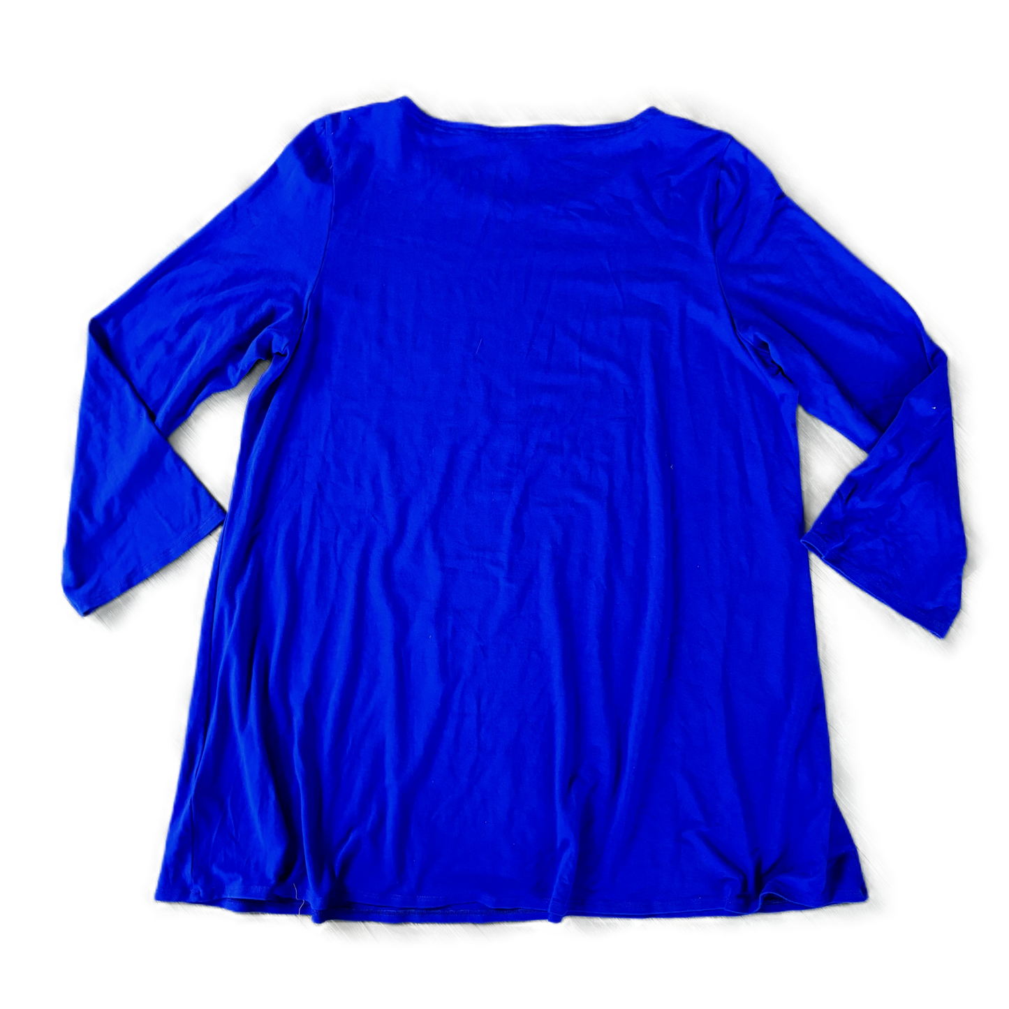 Top 3/4 Sleeve By Eileen Fisher In Blue, Size: Xl