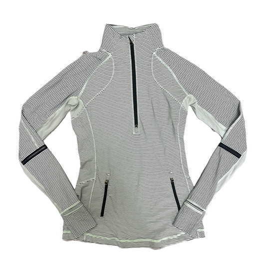 Athletic Jacket By Lululemon In Black & Green, Size: S