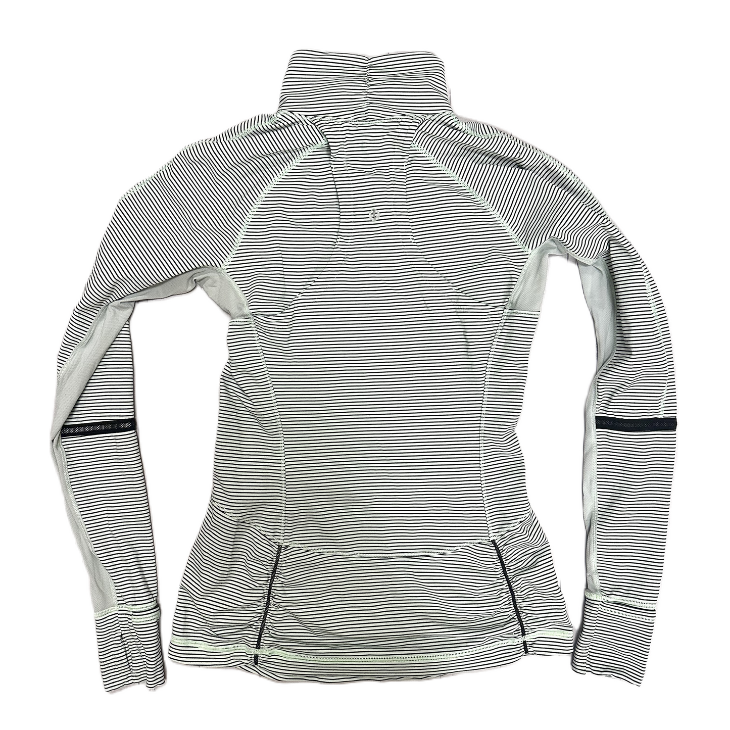 Athletic Jacket By Lululemon In Black & Green, Size: S