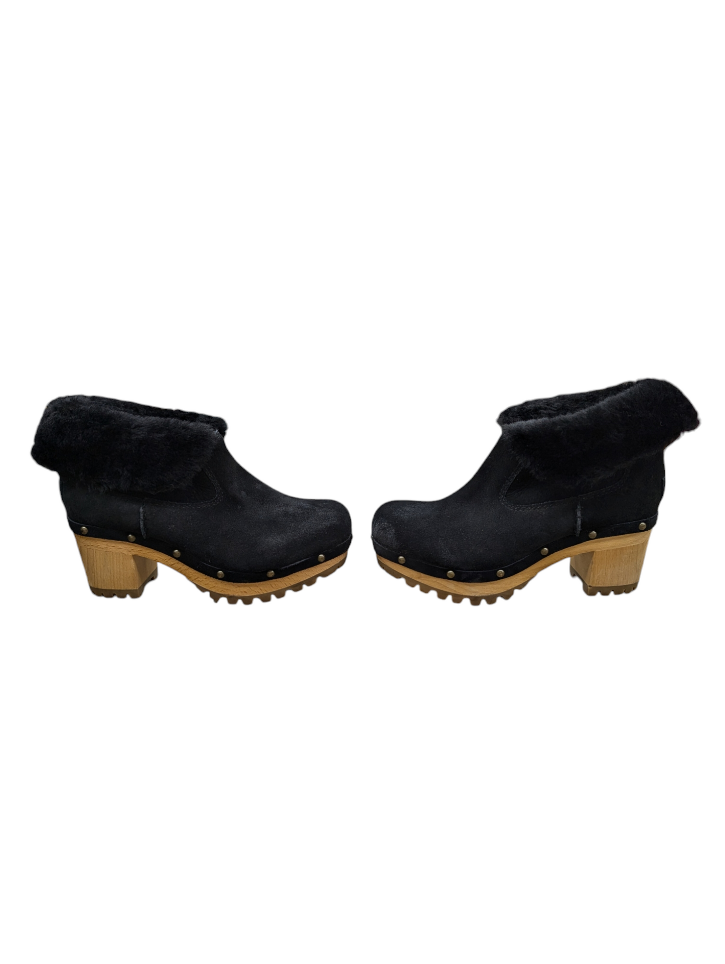 Boots Ankle Heels By Ugg In Black, Size: 6