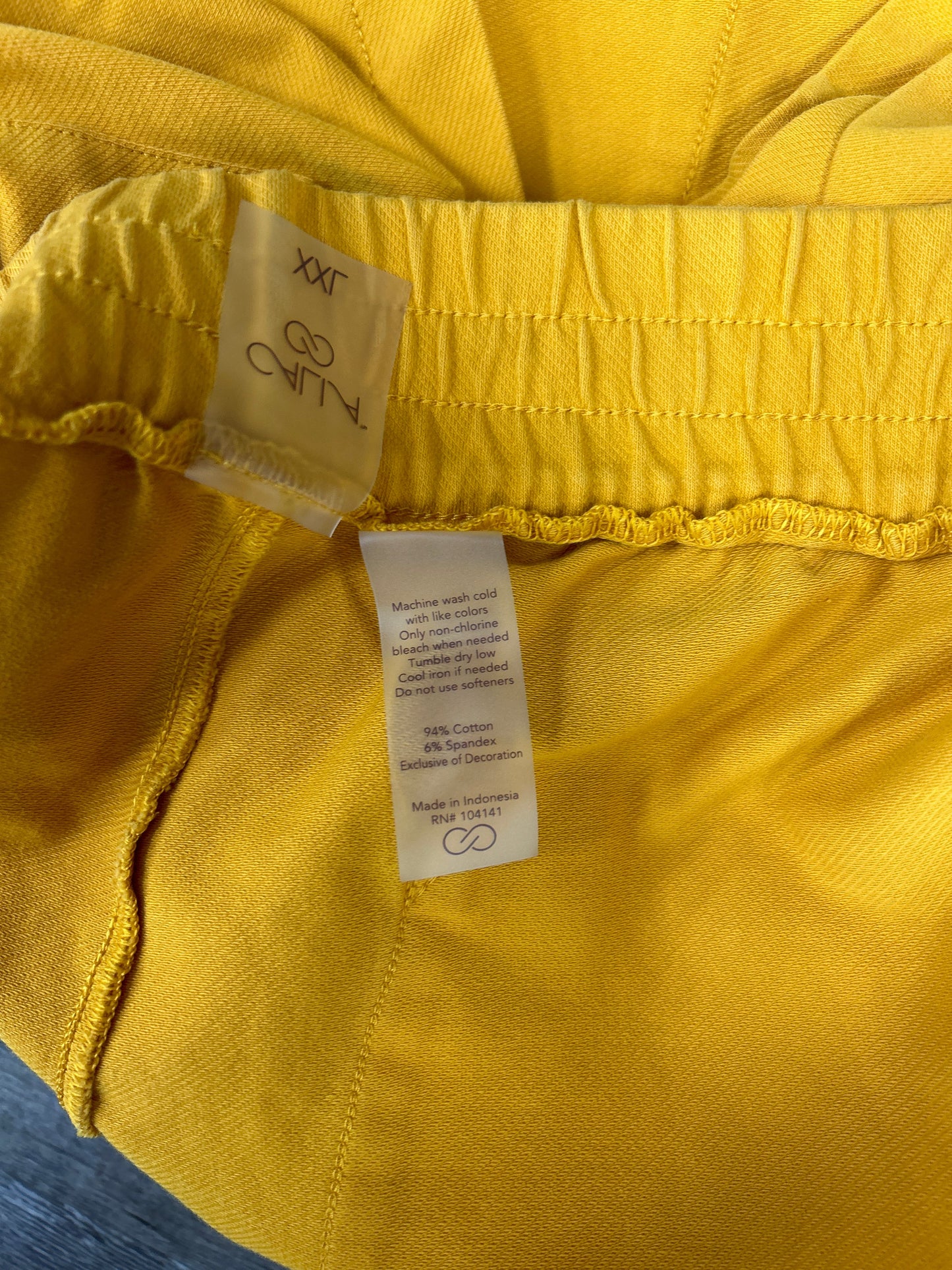 Athletic Shorts By Calia In Yellow, Size: Xxl