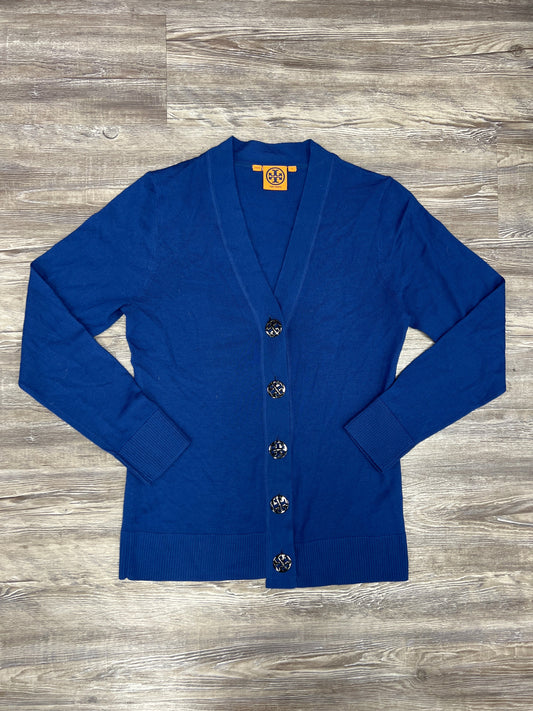 Cardigan Designer By Tory Burch In Blue, Size: L