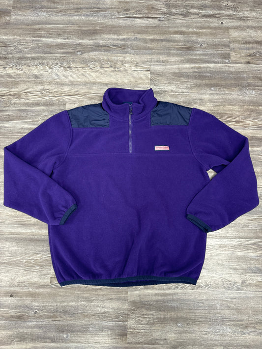 Jacket Fleece By Vineyard Vines In Purple, Size: L