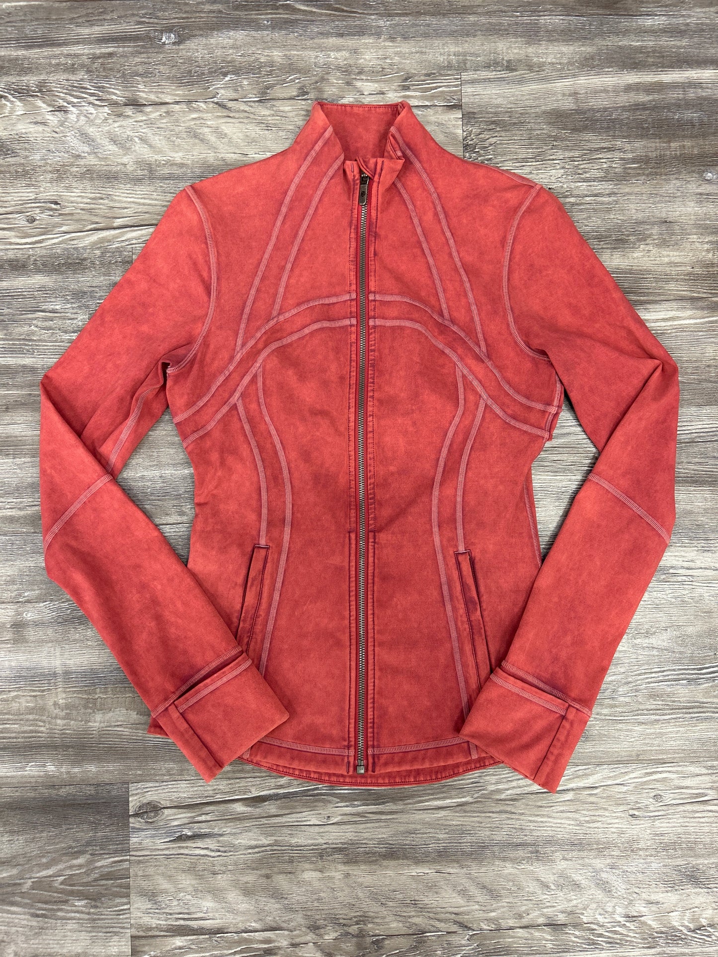 Athletic Jacket By Lululemon In Red, Size: 6