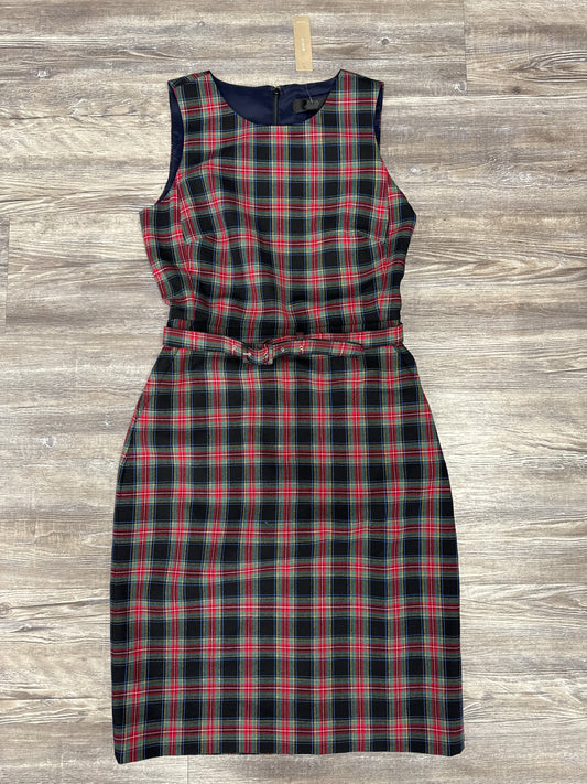 Dress Casual Midi By J. Crew In Plaid Pattern, Size: 2