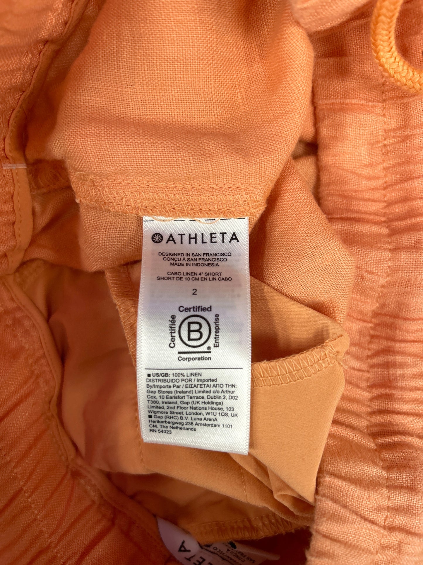 Athletic Shorts By Athleta In Orange, Size: 2