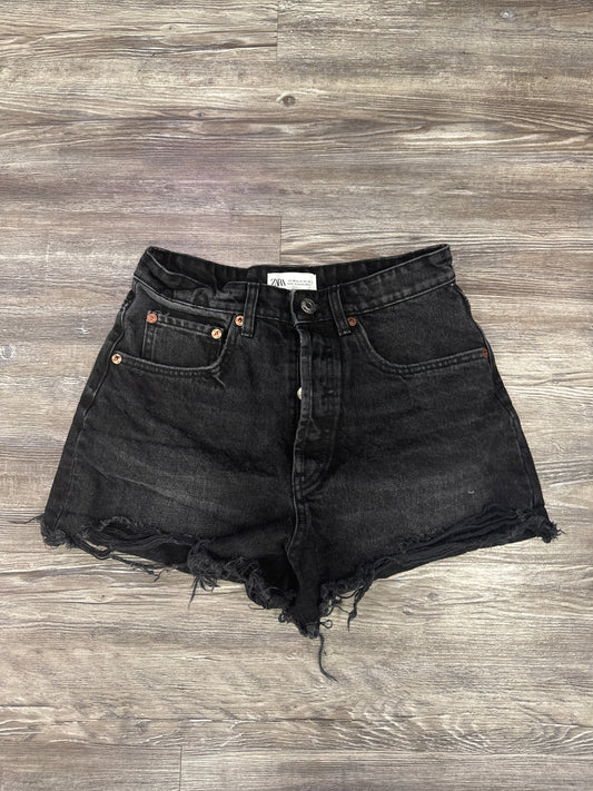 Shorts By Zara In Black Denim, Size: 4