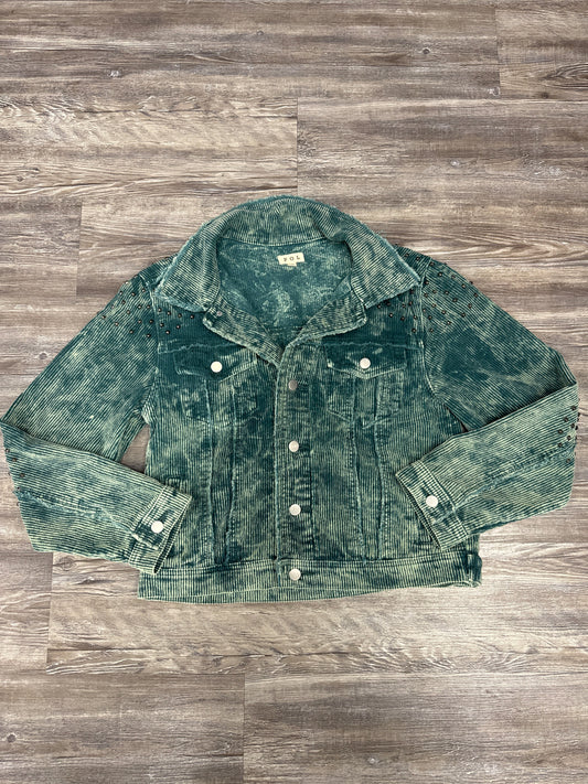 Jacket Denim By Pol In Teal, Size: S