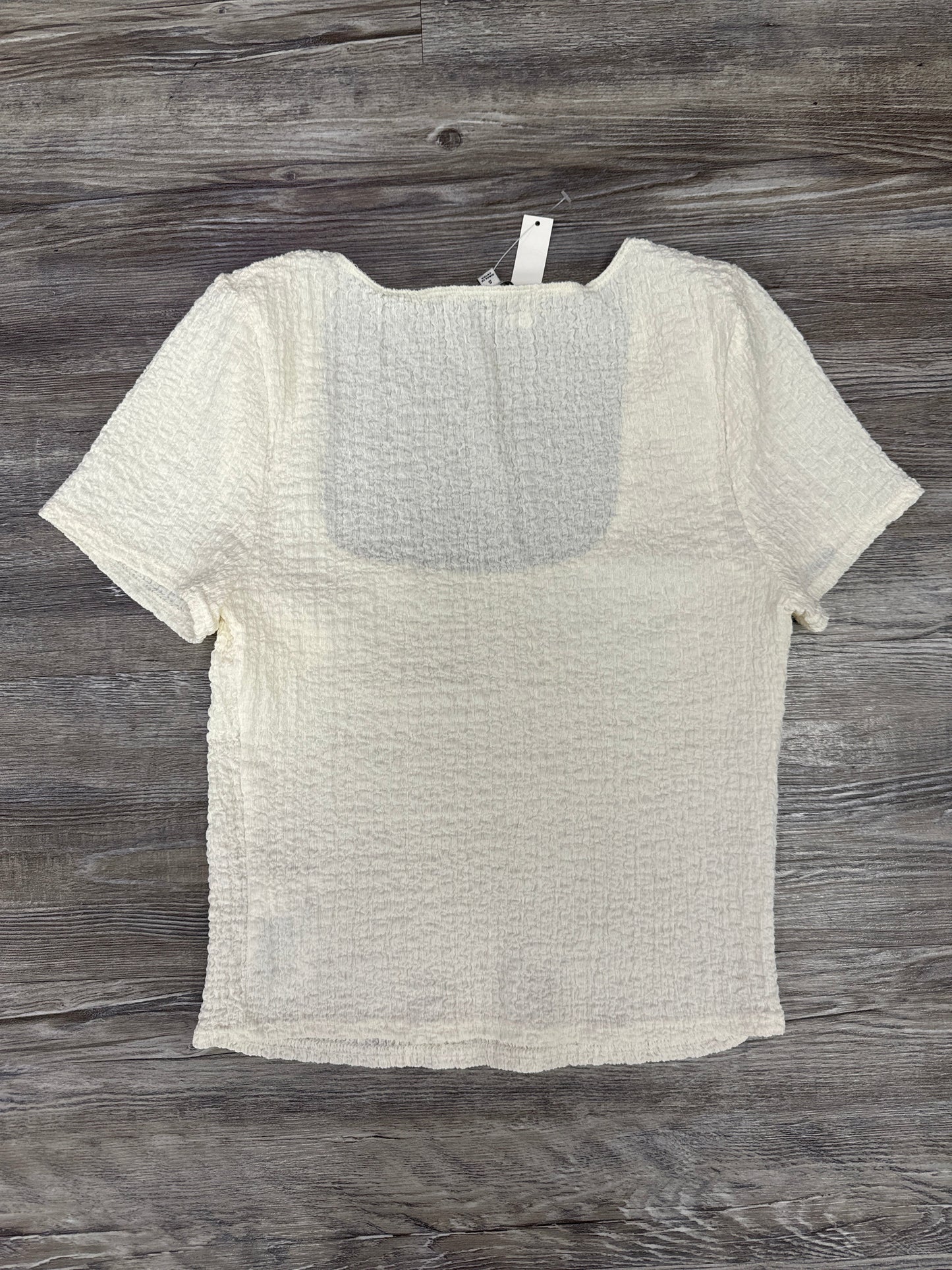 Top Short Sleeve By Madewell In Cream, Size: S