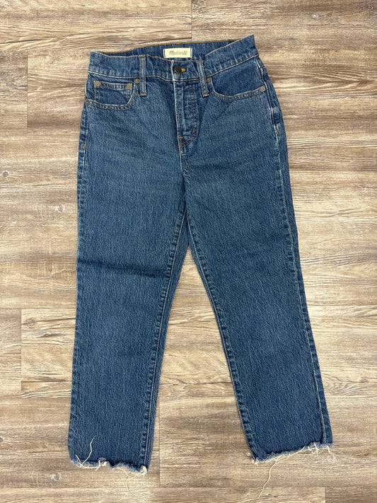 Jeans Cropped By Madewell In Blue Denim, Size: 2p