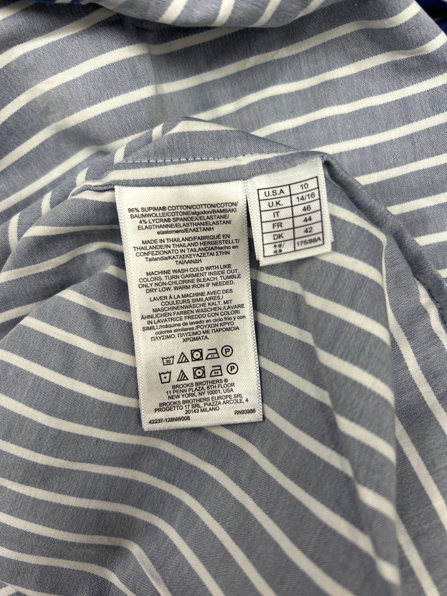 Dress Casual Short By Brooks Brothers In Striped Pattern, Size: 10