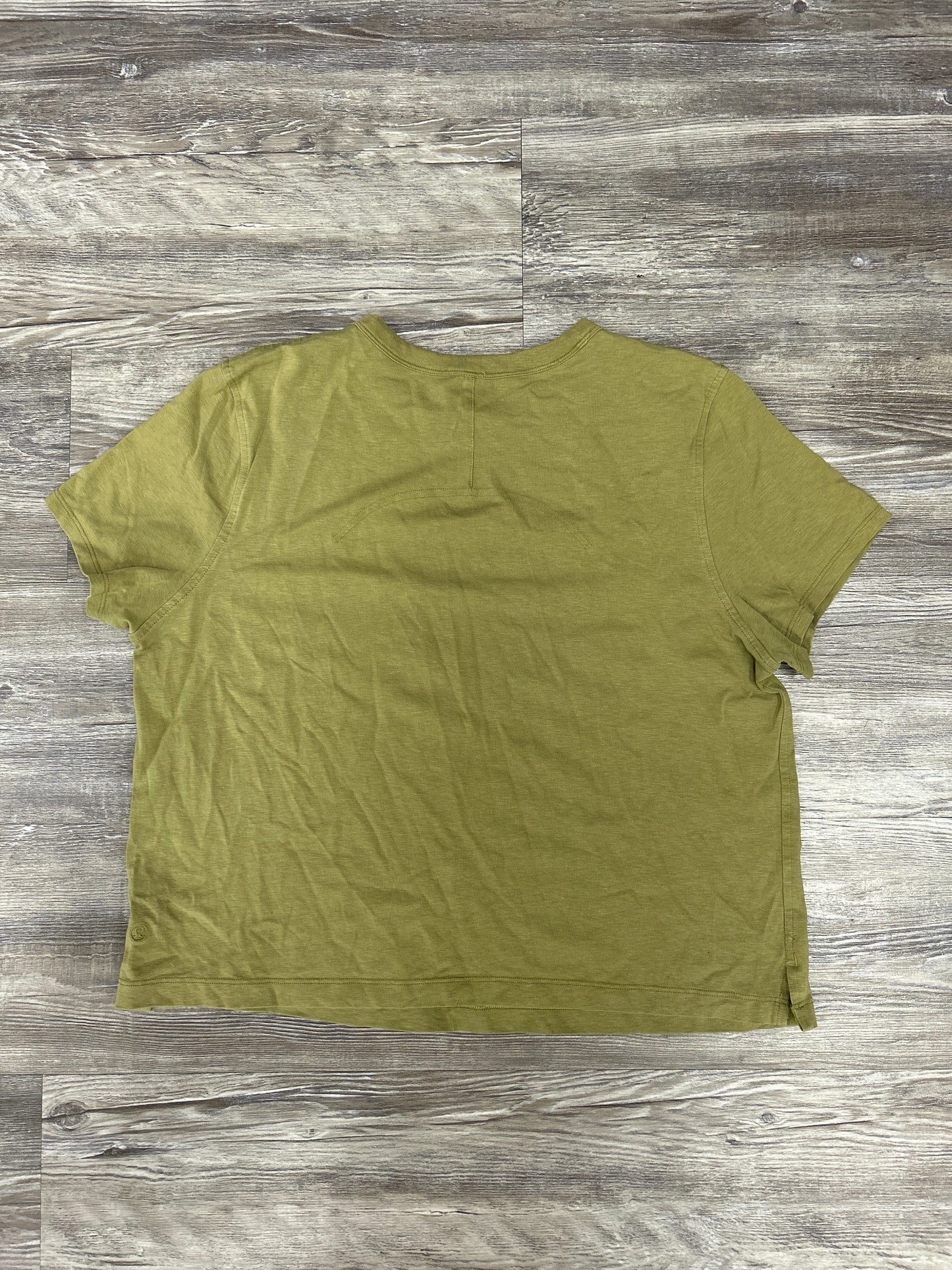 Athletic Top Short Sleeve By Lululemon In Green, Size: S