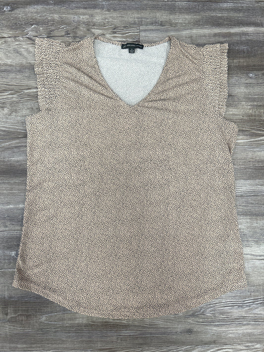 Top Sleeveless By Adrianna Papell In Beige, Size: S