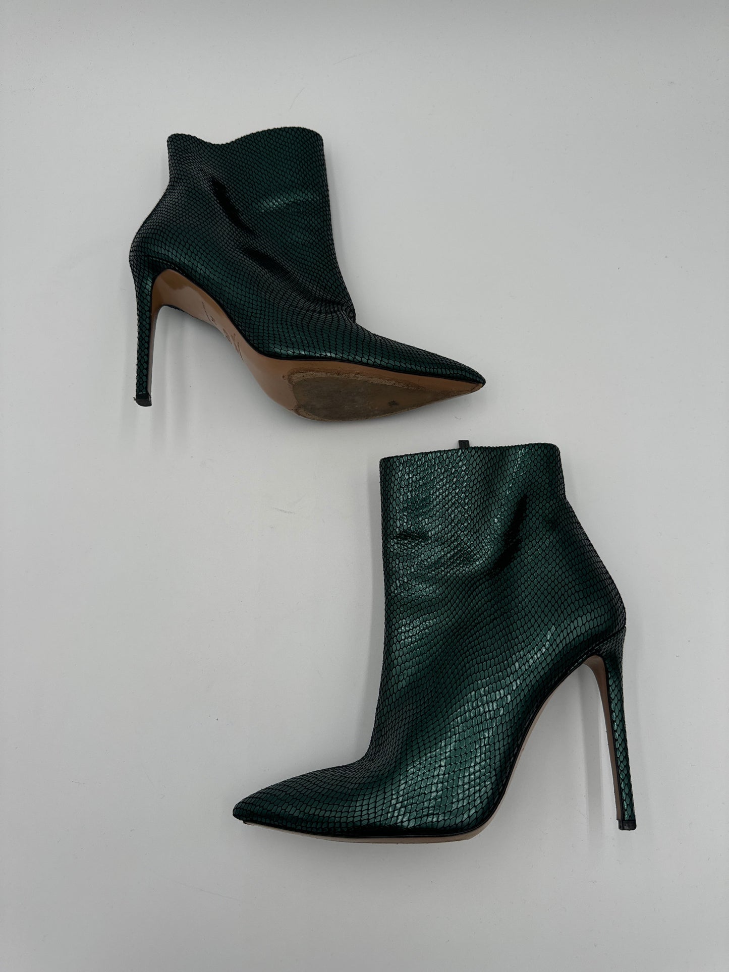 Boots Ankle Heels By Magli Brunomagli  In Green, Size: 7.5