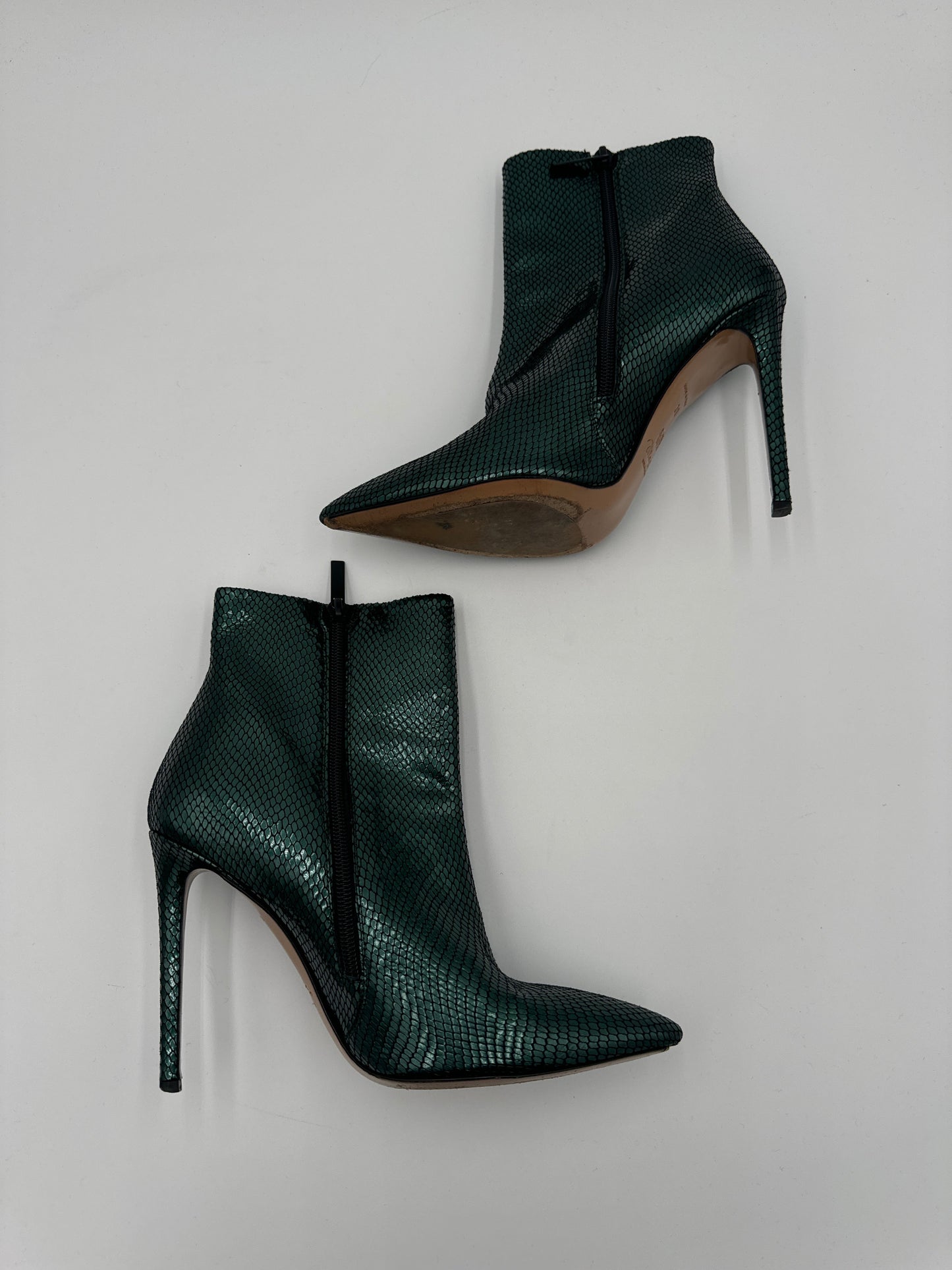 Boots Ankle Heels By Magli Brunomagli  In Green, Size: 7.5