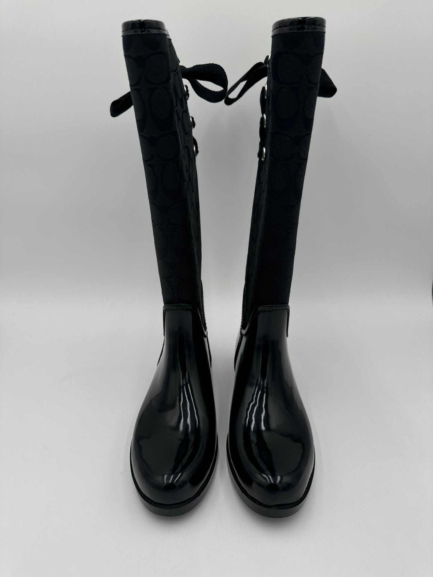 Boots Rain By Coach In Black, Size: 7.5